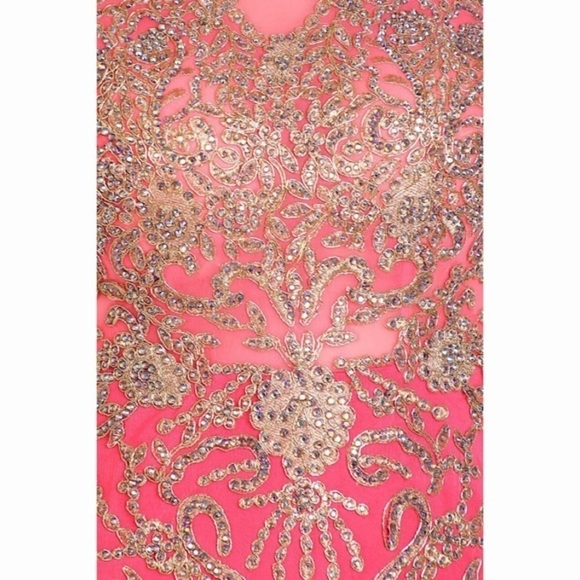 1572 Pink or Purple or Red Gold Lace Dress - Picture 10 of 14